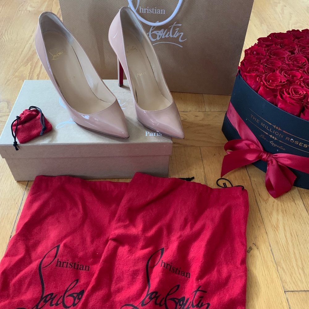 Christian Louboutin pigalle 100 nude heels